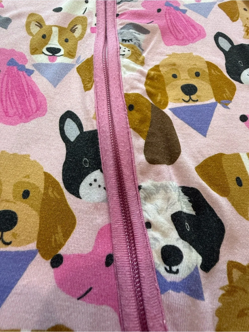 Little Sleepies Pink Puppy Parade Zippy 18-24 Months